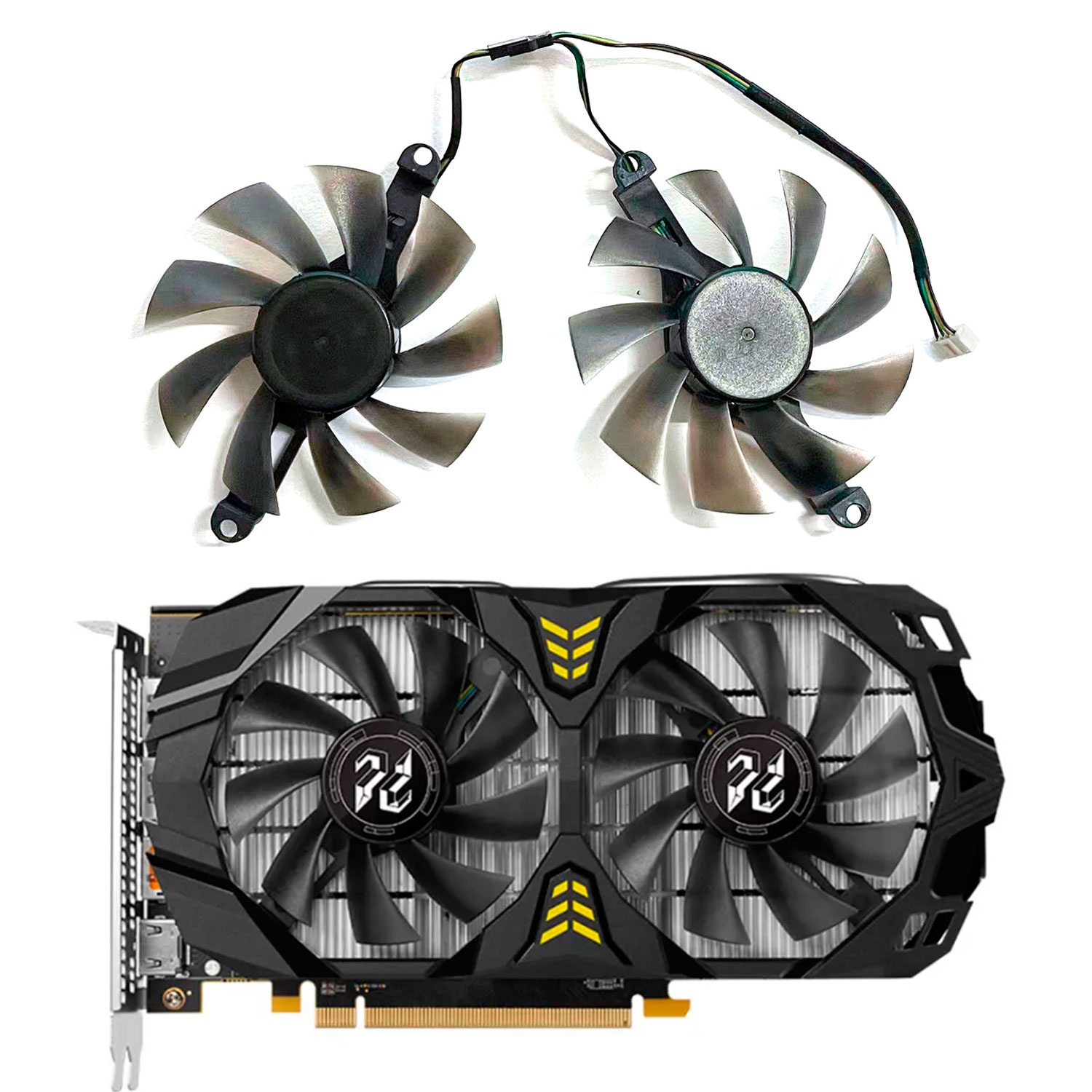 Rx 580 8Gb 2048Sp Gpu - Nouveau ventilateur de GPU 4PIN 85MM